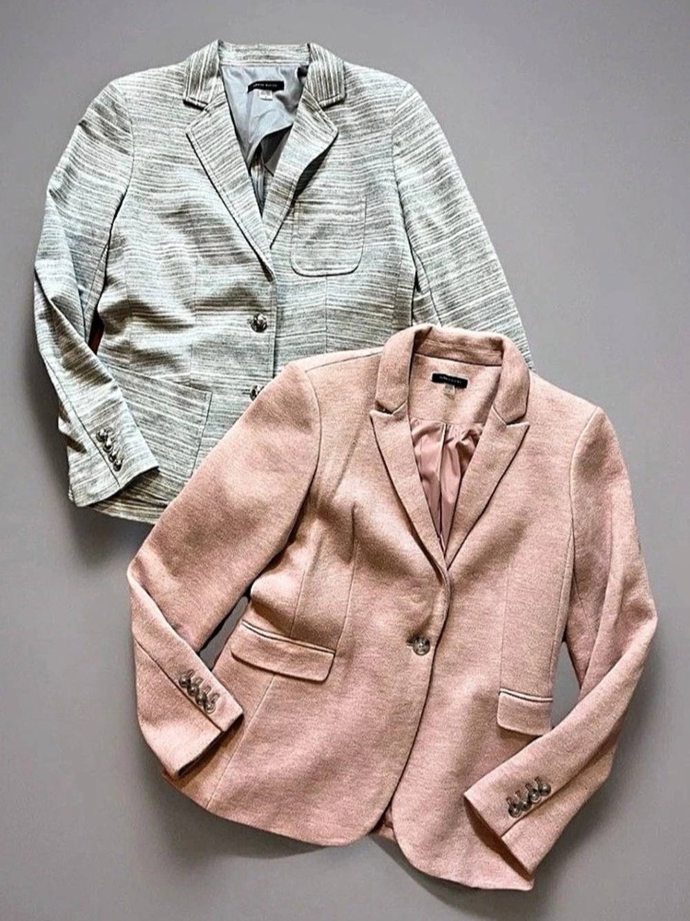 Tommy Hilfiger Blazer Jacket Womens Size 8 Lot Of 2 Business Casual Pink & Gray